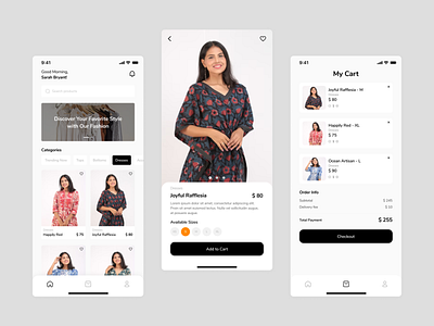 Fashion App dress ecommerce fashion minimal mobile shop ui ux women