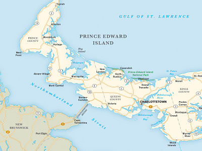 Prince Edward Island Map cartography maps