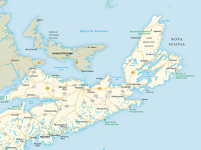 Nova Scotia Map cartography maps