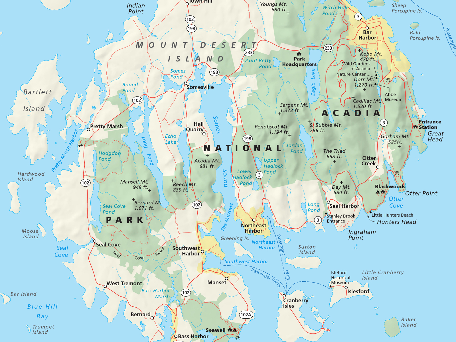 Acadia National Park Map by Aaron Taveras on Dribbble