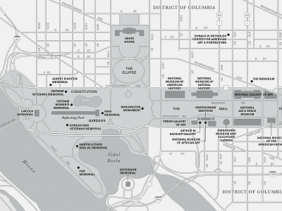 National Mall Map by Aaron Taveras on Dribbble