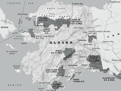 Alaska Parks Map cartography maps