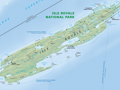 Isle Royale Map cartography maps