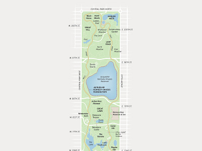 Central Park Map cartography maps