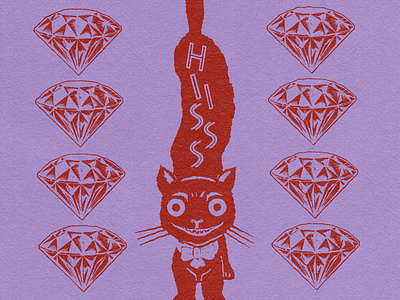 Hissssss 01 cat collage design graphic hiss illustration