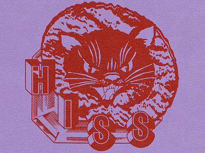Hissssss 03 cat collage design graphic hiss logo texture