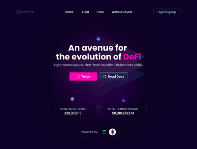 Defi Crypto Exchange Landing Page app bitcoin crypto design