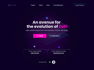 Defi Crypto Exchange Landing Page