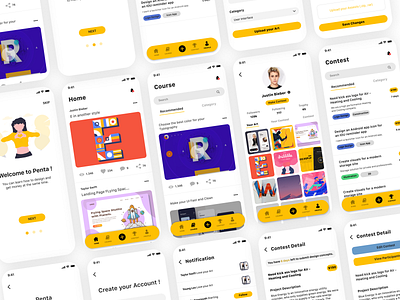 Penta : Get Money from Learning Design app branding design ui ux