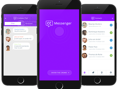 messenger chat app app bluetooth chat control crowd flat ios8 iphone mesh mockup telegram whatsapp