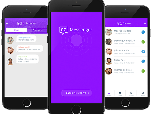 Download messenger chat app by Maarten de Winter on Dribbble