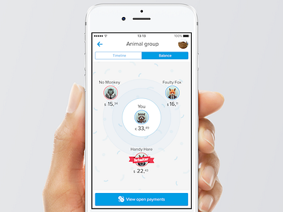Group balance money app app balance design interface ios mobile sketch ui user ux