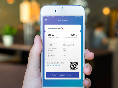 Airport timeslot reservation app