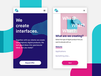 Landing page for creative agency brand identity illustration landing page logo mobile tech web