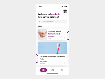 Article screen overview app app app apps application article clay dashboard home ios12 iphone xs mockup navigation overview profile screen