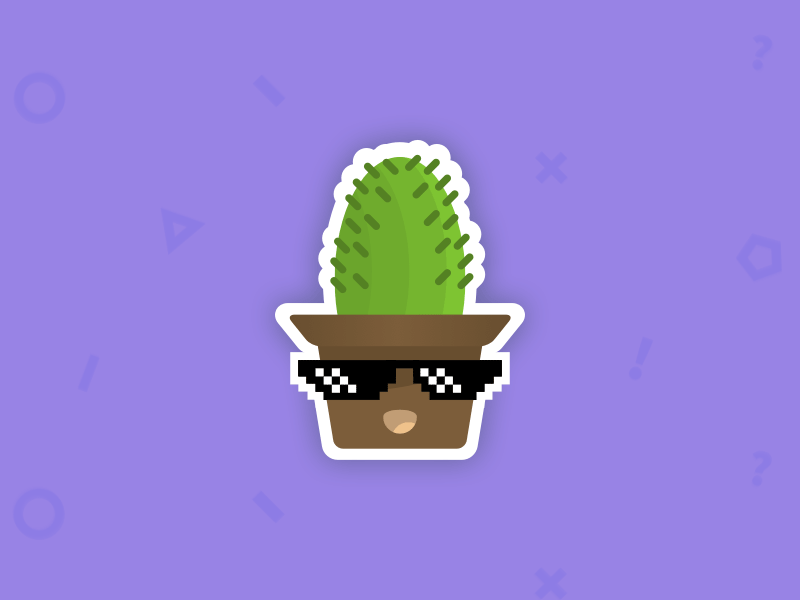 Cacti Thug Life sticker