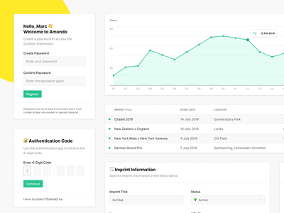 Amondo — Curation Dashboard Components analytics components dashboard form inputs
