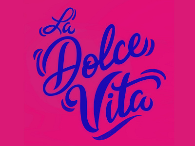 La Dolce Vita callig calligraphy calligraphy logo design graphic design hand lettering lettering logo procreate