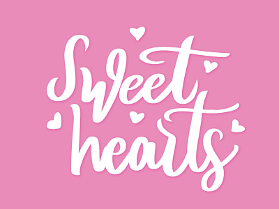 SWEET HEARTS calligraphy design graphic design hand lettering lettering procreate