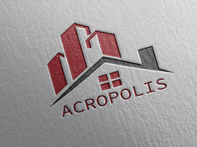 Acropolis Real Estate Logo branding design flat icon logo logo design real estate logo vector