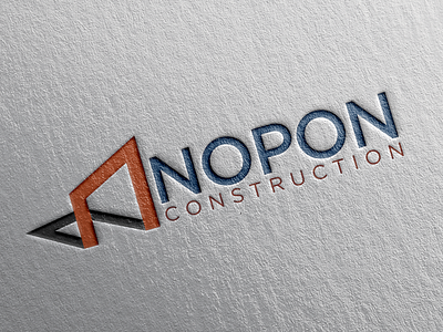 "Nopon Construction" Logo Design. app app icon design branding design flat font logo graphics design icon logo logo design real estate logo vector