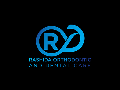 RASHIDA ORTHODONTIC AND DENTAL CARE LOGO. branding design flat font logo graphics design icon logo logo design typography vector