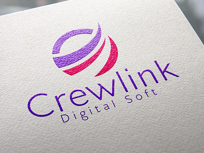 Crewlink Digital Software Company Logo. app app icon design branding design event branding event logo flat font logo graphics design icon logo logo design vector