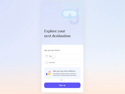 Sign up page protopie