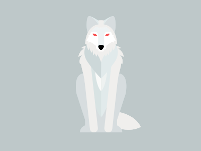 Ghost art dire wolf dog fantasy game of thrones illustration infographic jon snow vector wolf