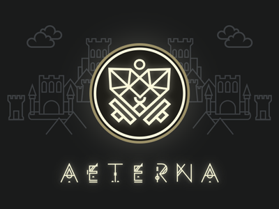 Eminence Aeterna art branding eminence game graphic graphic design illustration logo type typography vector video game