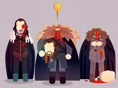 Game Of Thrones Deaths blood character cute designs game of thrones hbo ned ned stark soldiers starks