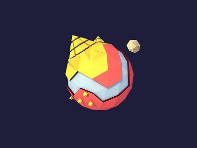 Low Poly Planet - Desert 3d abstract asset egypt flat game low poly minimal planet pyramid river space