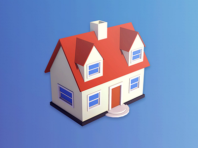 Low Poly House 3d abstract cinema4d design flat game house illustration low poly toy windows
