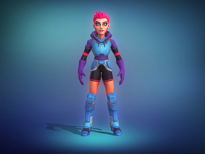 Space Girl 3d art cartoon character character design modelling render scifi sculpt stylized zbrush