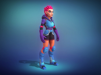 Space Girl 3d art cartoon character design modelling render sculpt space stylized zbrush