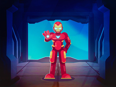 Iron Man art avengers cartoon character character design endgame flat graphic design illustration ironman marvel vector