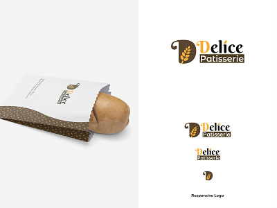 Delice Patisserie Logo - My Campus Project brand brand identity branding cake design djocker arts flat logo graphic design logo logo designer logo designs logo ideas logo inspirations logo maker logo mark logogram pastry patisserie pictorial logo wheat