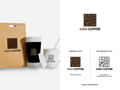 Han Coffee Logo - Brand for Cafe, Pontianak City, Indonesia brand brand identity branding cafe coffee design djocker arts flat logo graphic design logo logo creation logo designer logo designs logo gram logo ideas logo inspiration logo maker pictorial logo rebranding