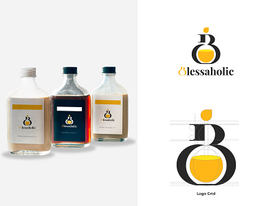 Blessaholic Logo - A Brand For Cold Brew Product, Pontianak City beverage brand brand identity branding cold brew design djocker arts drinks flat logo graphic design graphic designer lettermark logo logo logo creation logo designer logo ideas logo inspirations logo maker pictorial logo product