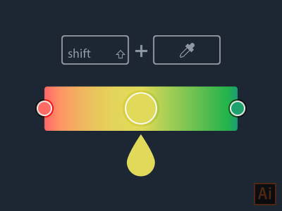 Tip: color picking in Illustrator colour eyedropper gradient illustrator shortcut tip