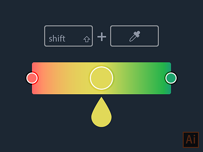 Tip: color picking in Illustrator colour eyedropper gradient illustrator shortcut tip