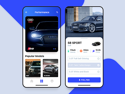 Automotive Concept Application app concept ui