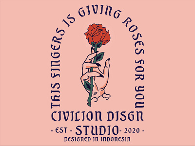 roses apperal badge branding design graphic illustration logo roses tshirt design vector vintage logo