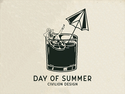day of summer apperal badge branding design graphic illustration logo summer surf surface design vector vintage vintage logo