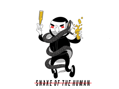 snake of the human animation branding design design graphic icon illustration logo vector vintage logo