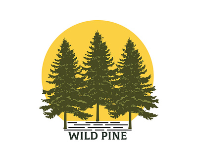 pine badge brandig branding design graphic illustration logo vector vintage logo