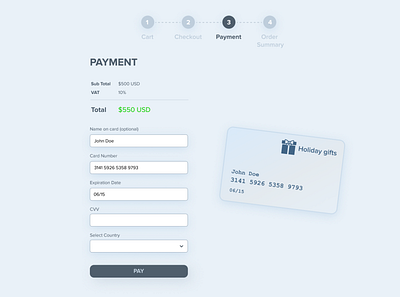 Daily UI :: 002 - Credit Card checkout page dailyui design figma ui