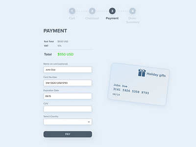 Daily UI :: 002 - Credit Card checkout page