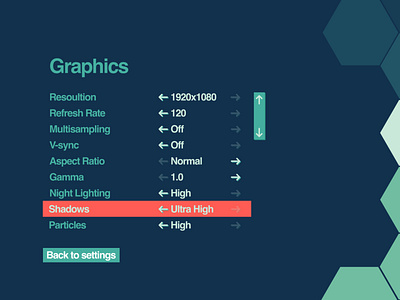 Settings menu for game by Rengised on Dribbble