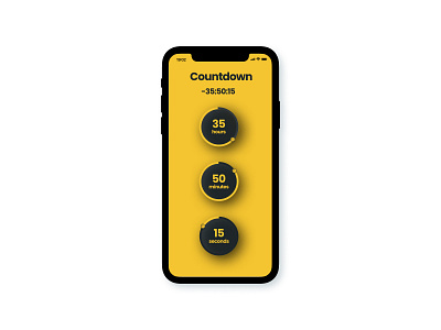 Daily UI :: Day 014 - Countdown Timer countdown countdown timer dailyui design figma iphone app poppins timer typography ui ux